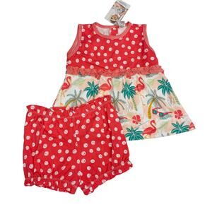 NWT Tesa Babe 2T Cabana Top & Bloomers Set